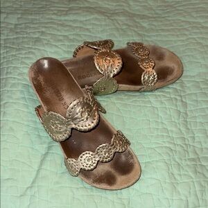 Jack Rogers Gold Sandals